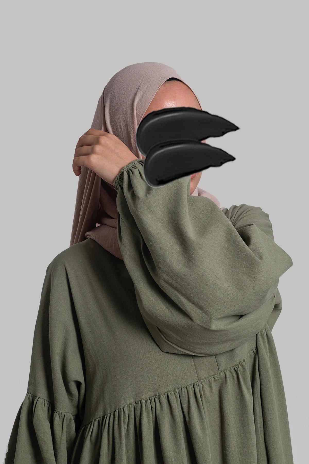Linen Button Dress - Soft Green