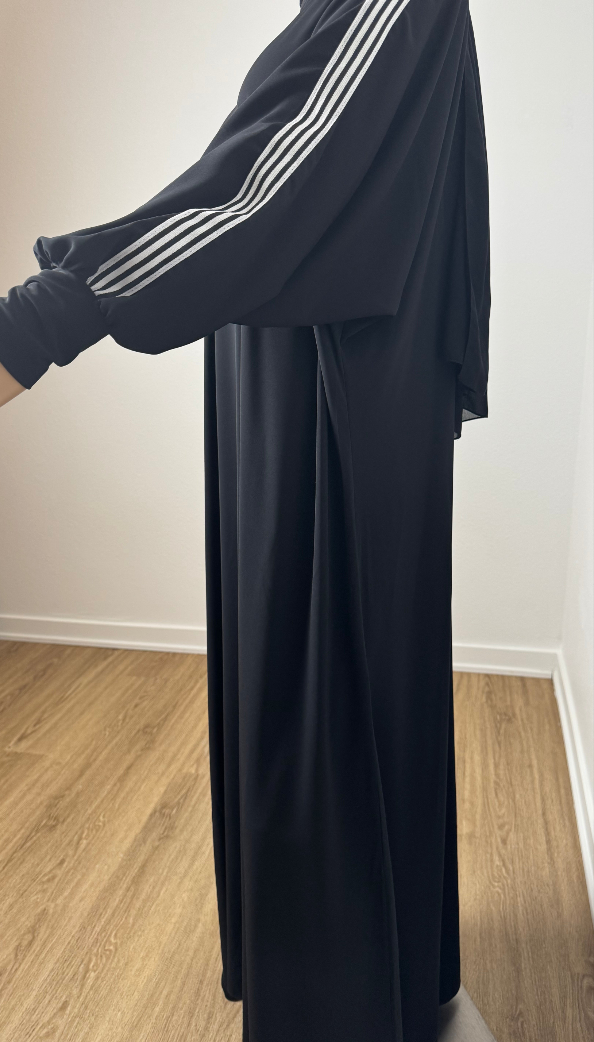 Striped Dress - Black