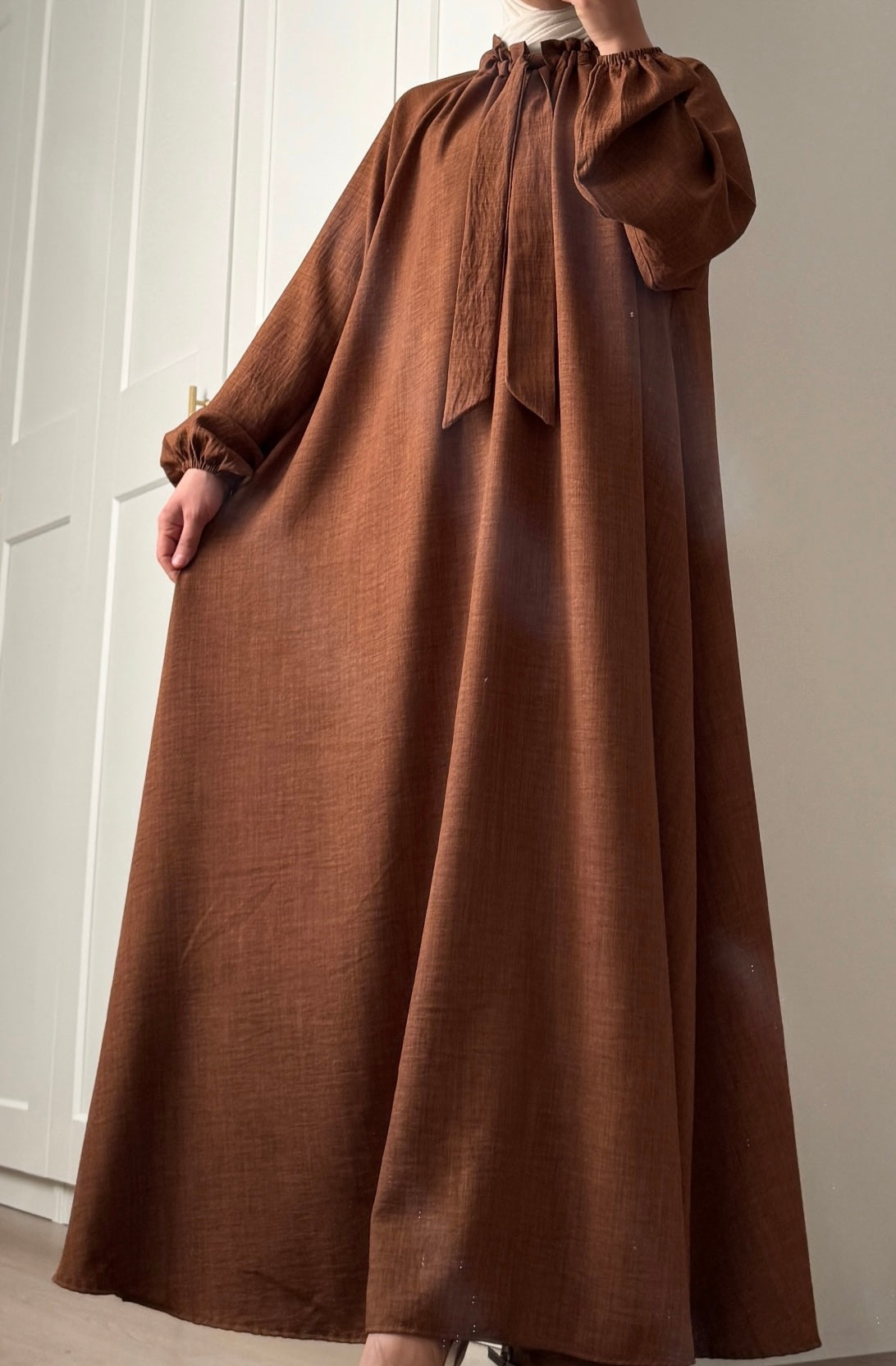 Venice Linen Dress - Brown