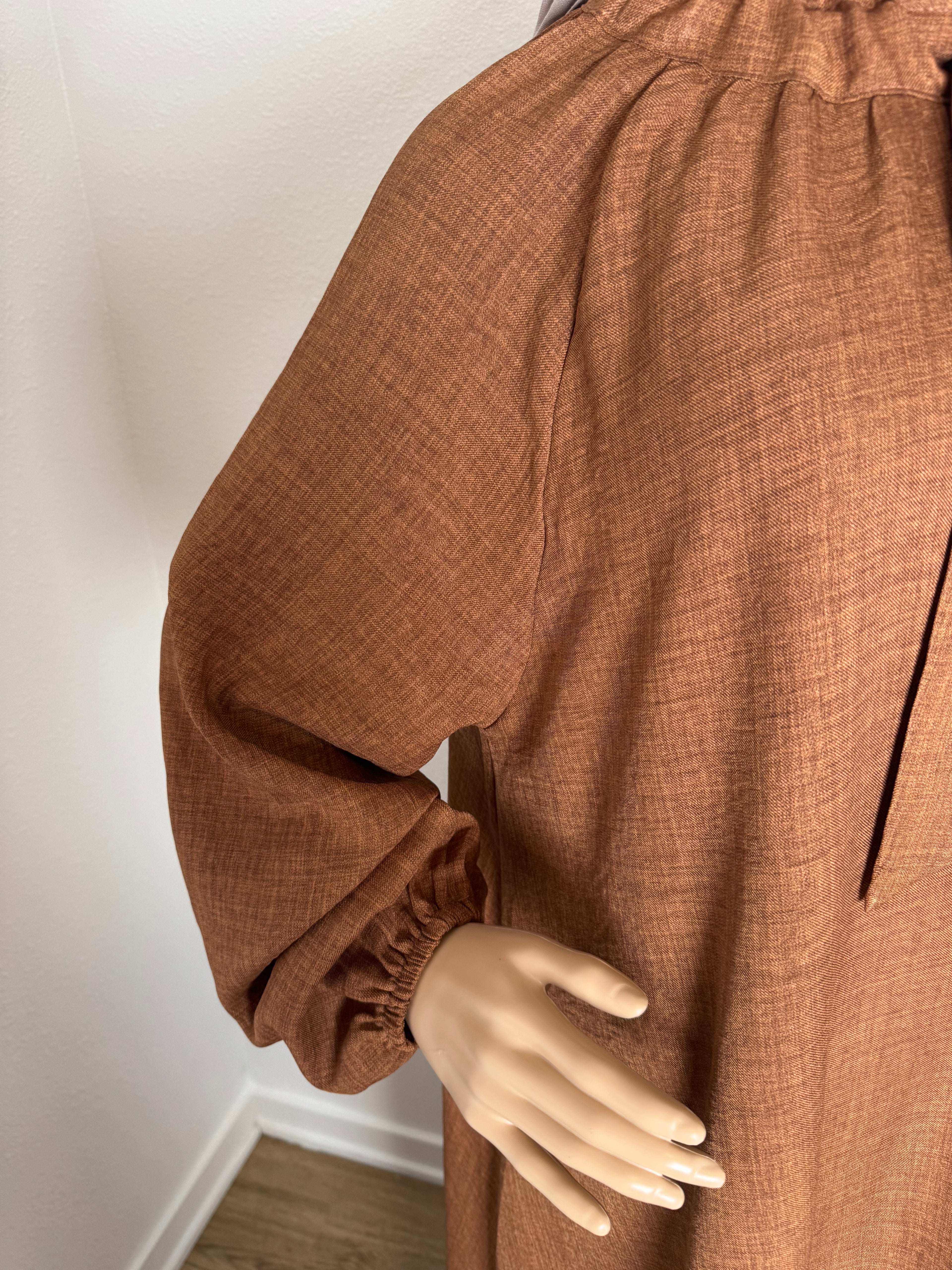 Venice Linen Dress - Brown