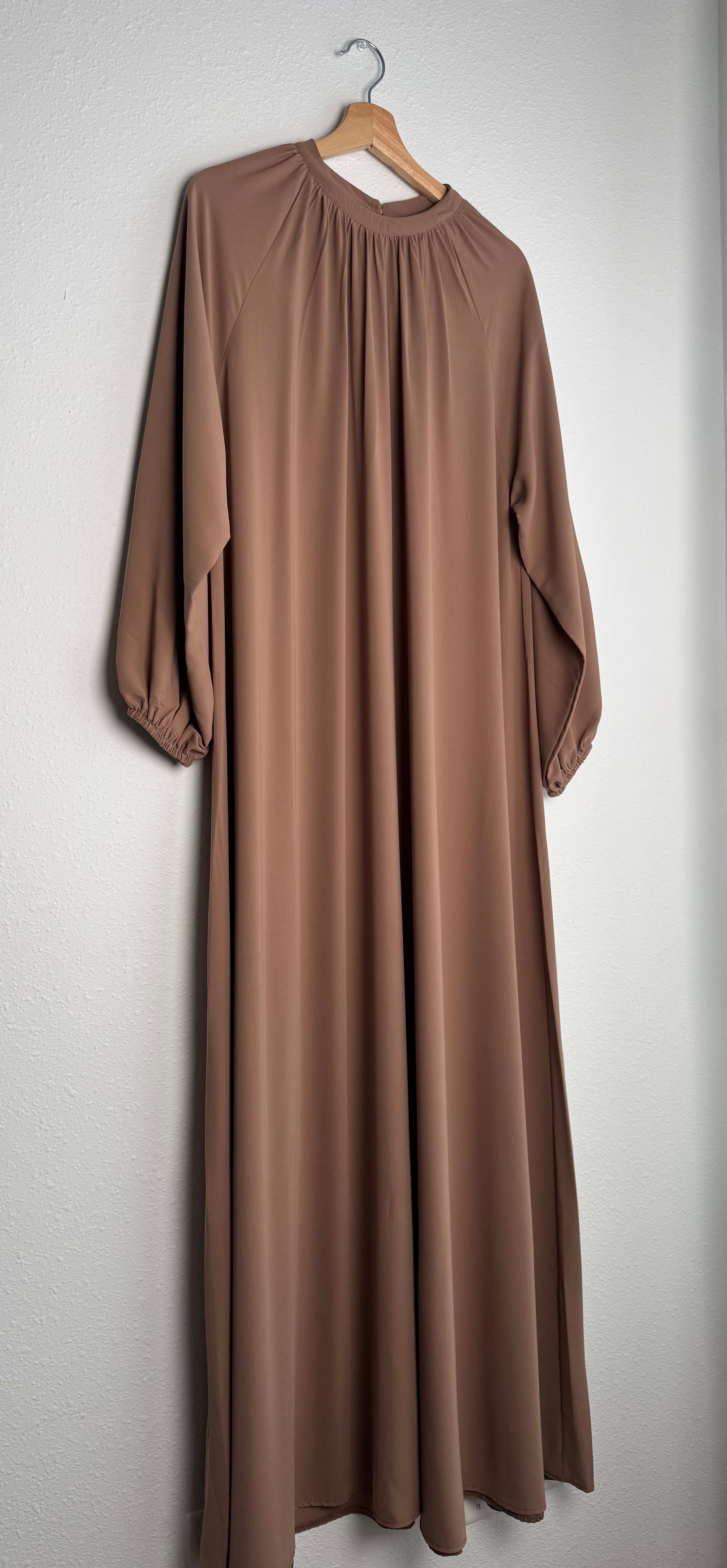 Camel Gathered  Neckline - Egyptian Silk