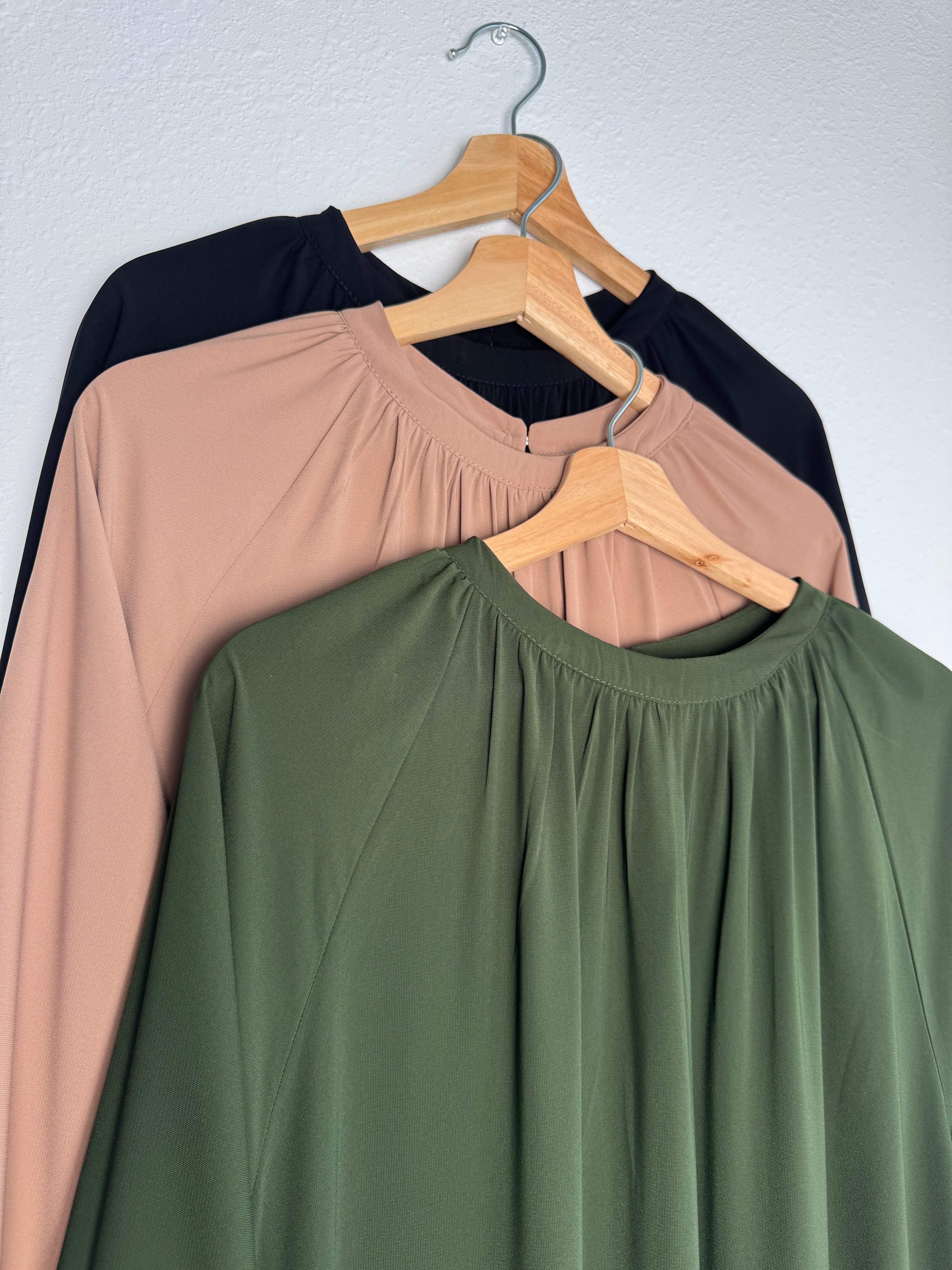 Camel Gathered  Neckline - Egyptian Silk