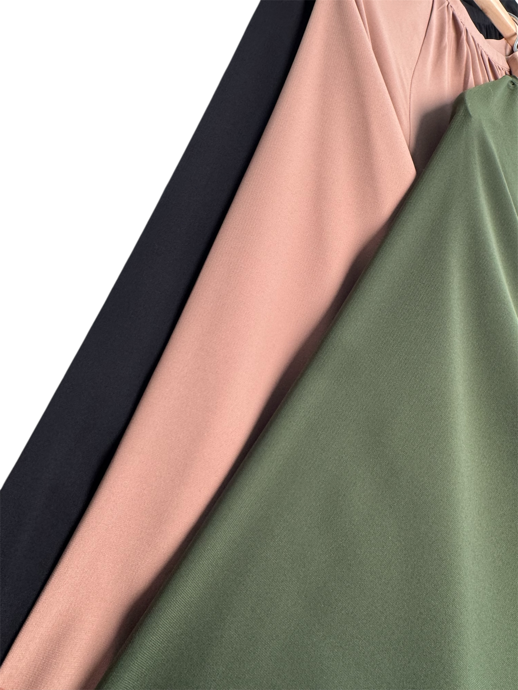 Green Gathered Neckline - Egyptian Silk