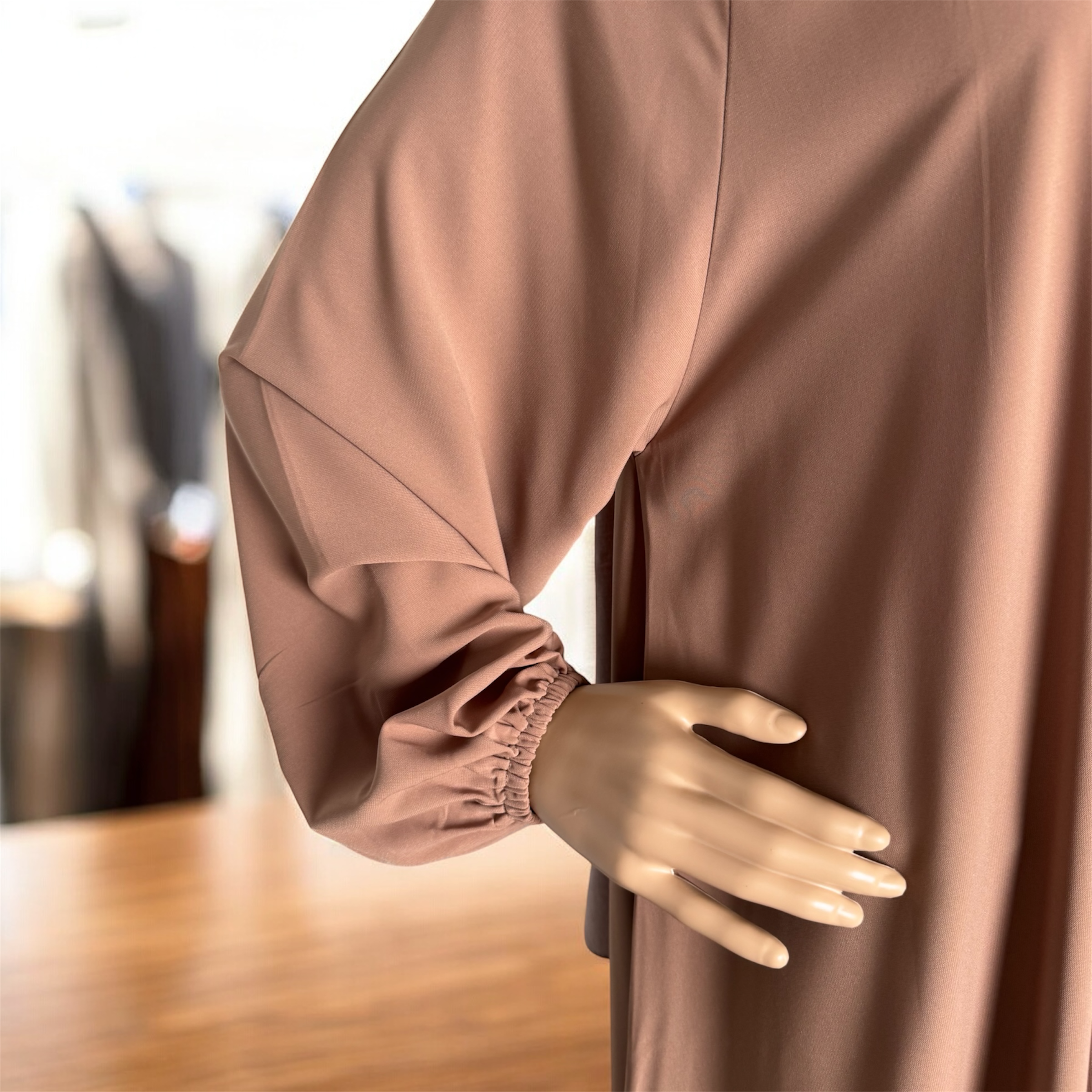 Camel Gathered  Neckline - Egyptian Silk