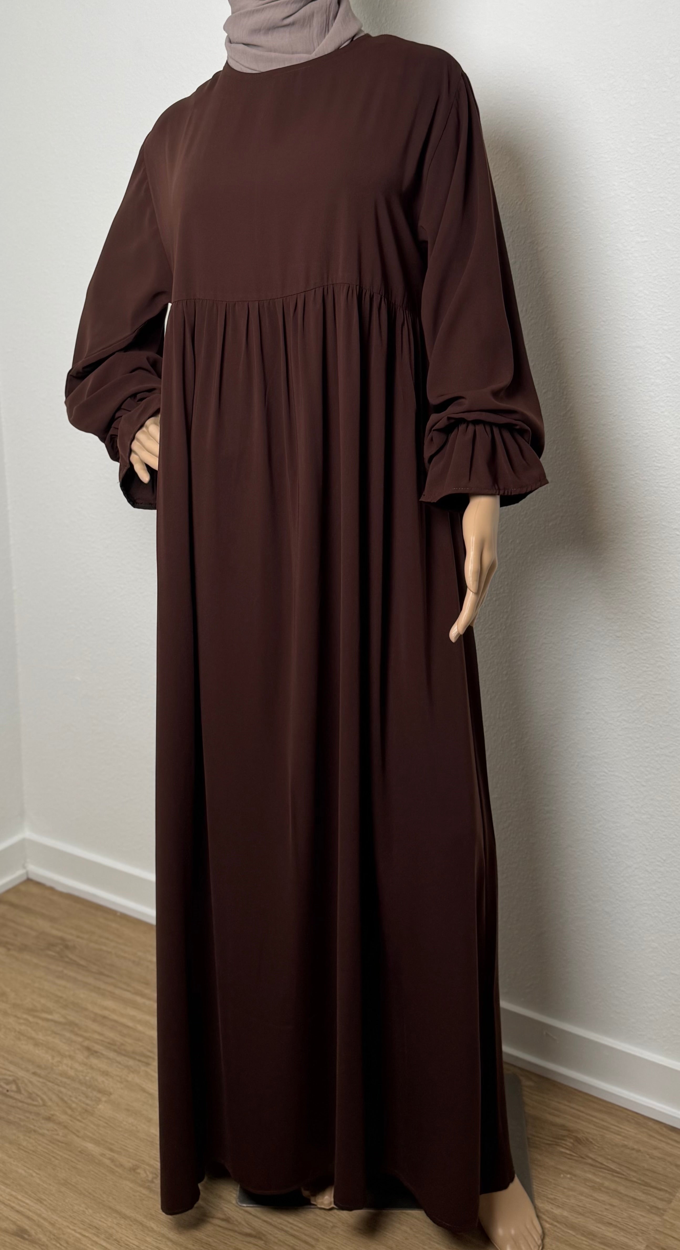 Brown Empire Dress - Egyptian Silk