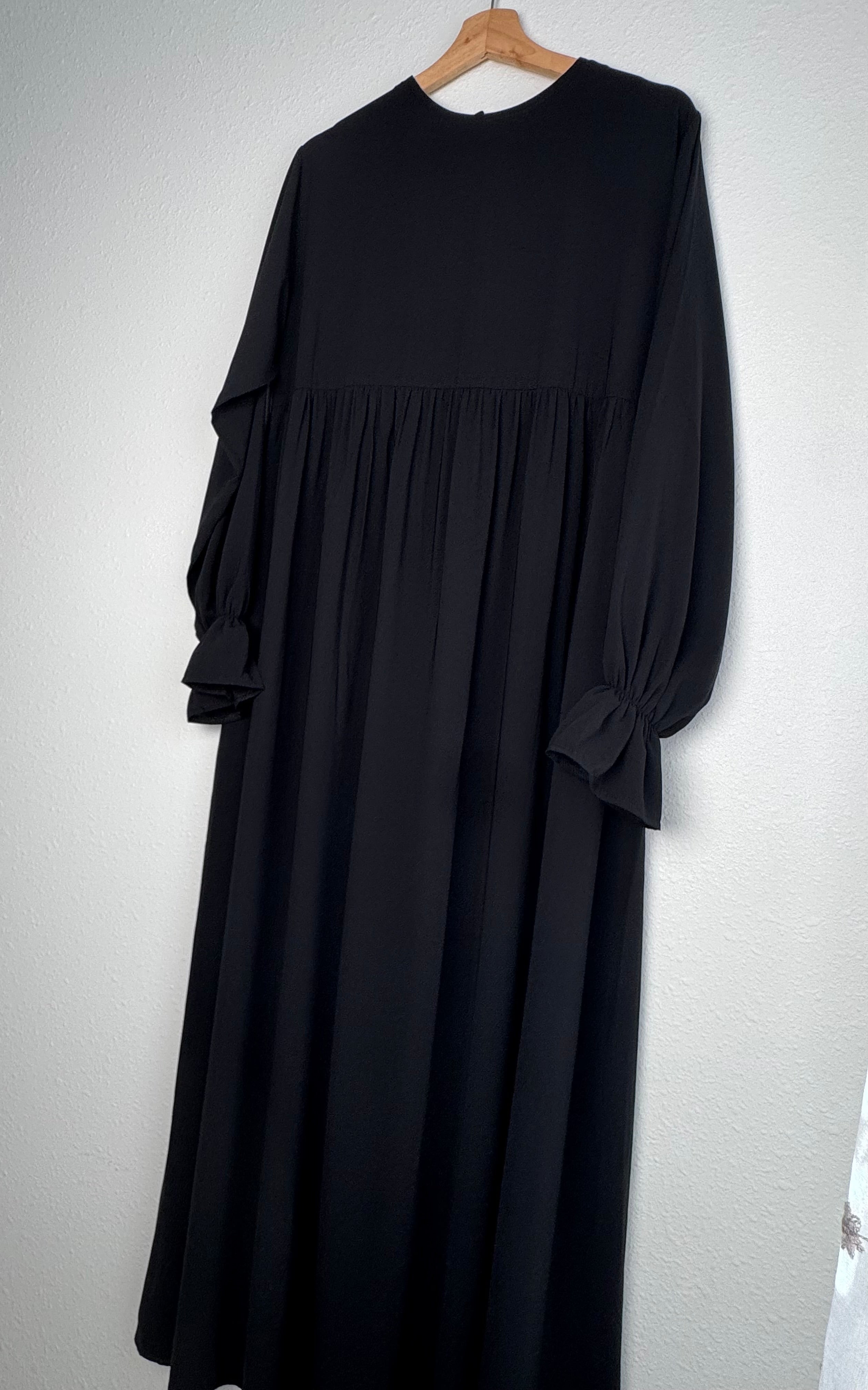 Black Empire Dress - Egyptian Silk