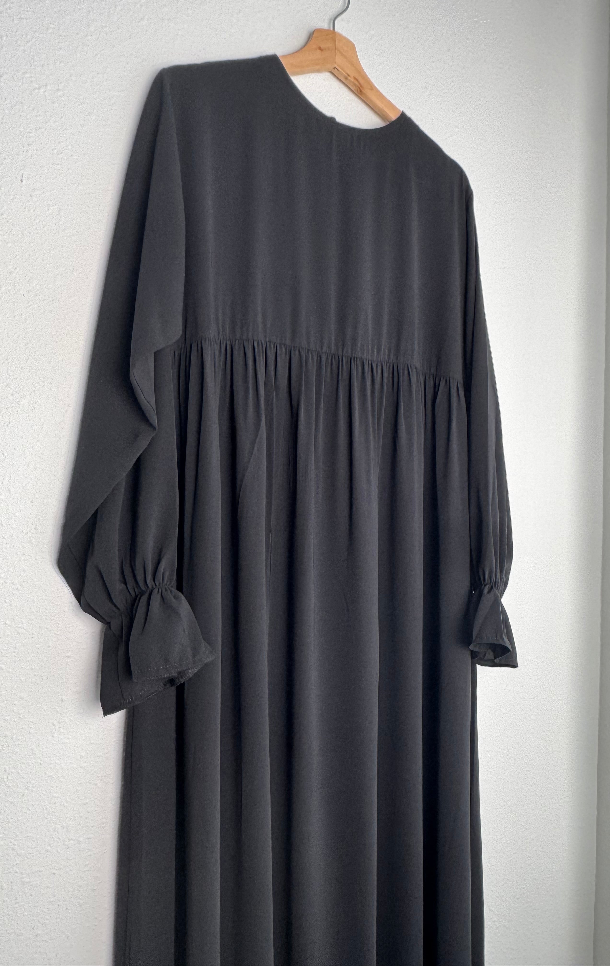 Black Empire Dress - Egyptian Silk