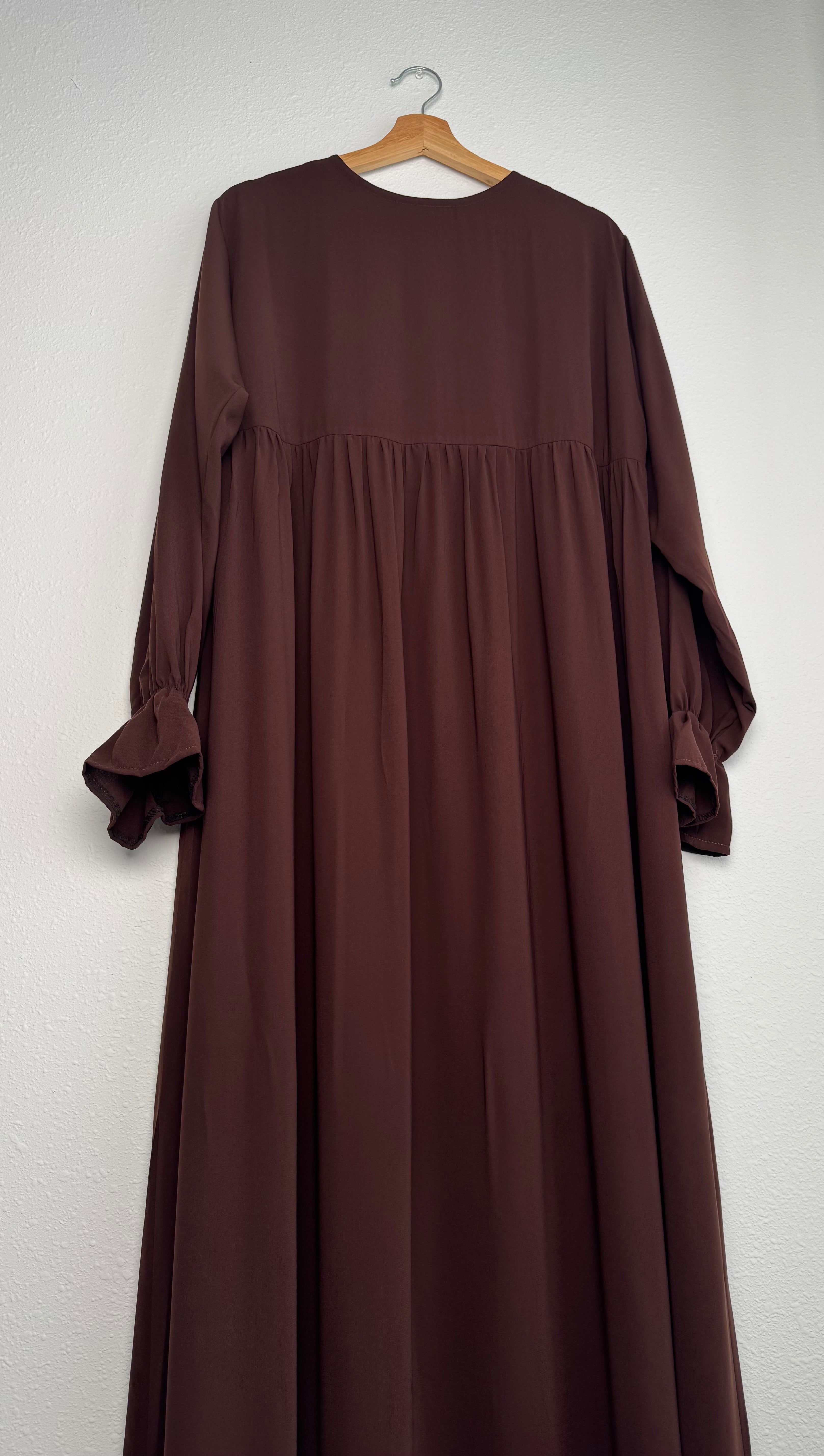 Brown Empire Dress - Egyptian Silk
