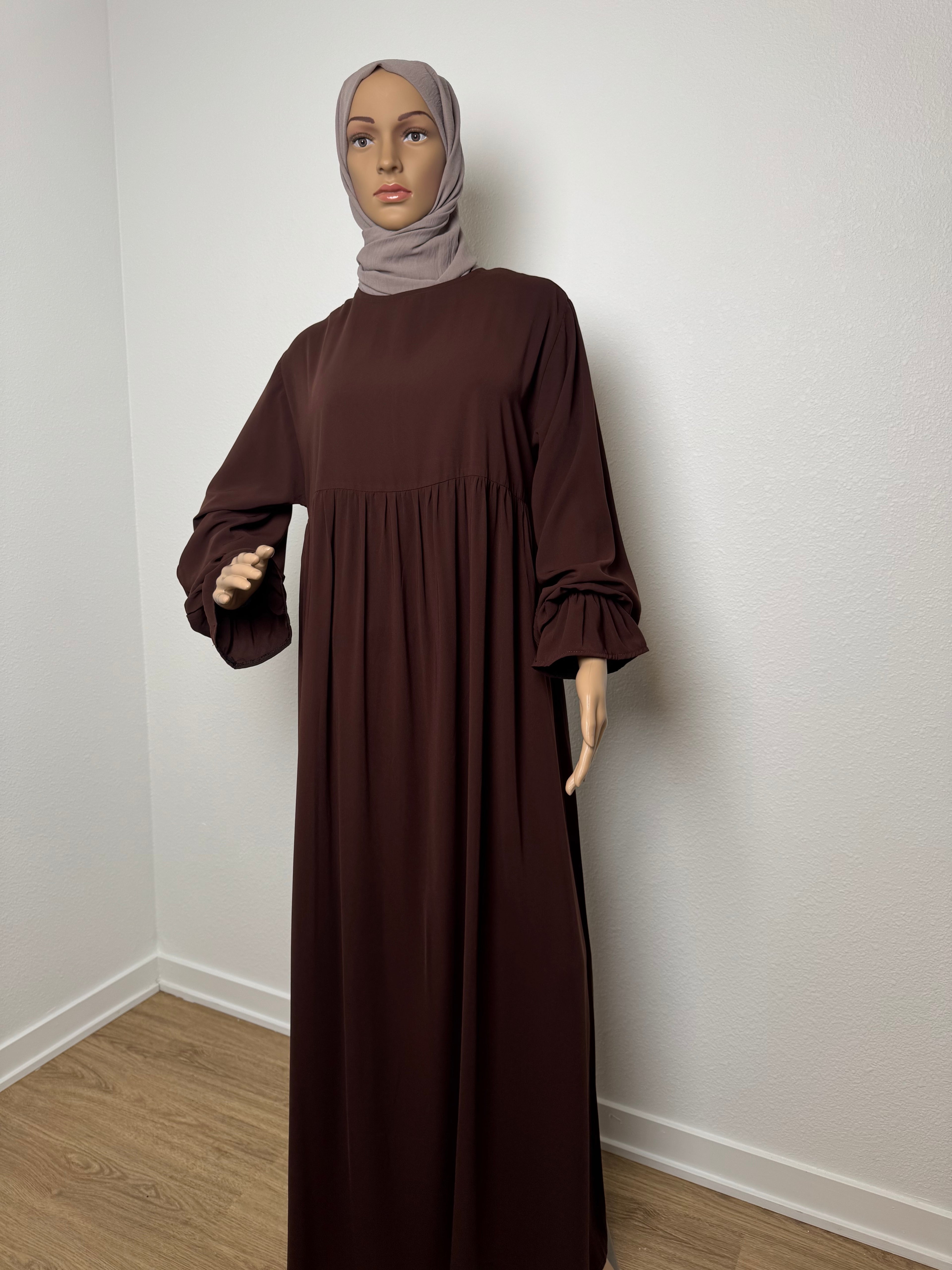 Brown Empire Dress - Egyptian Silk