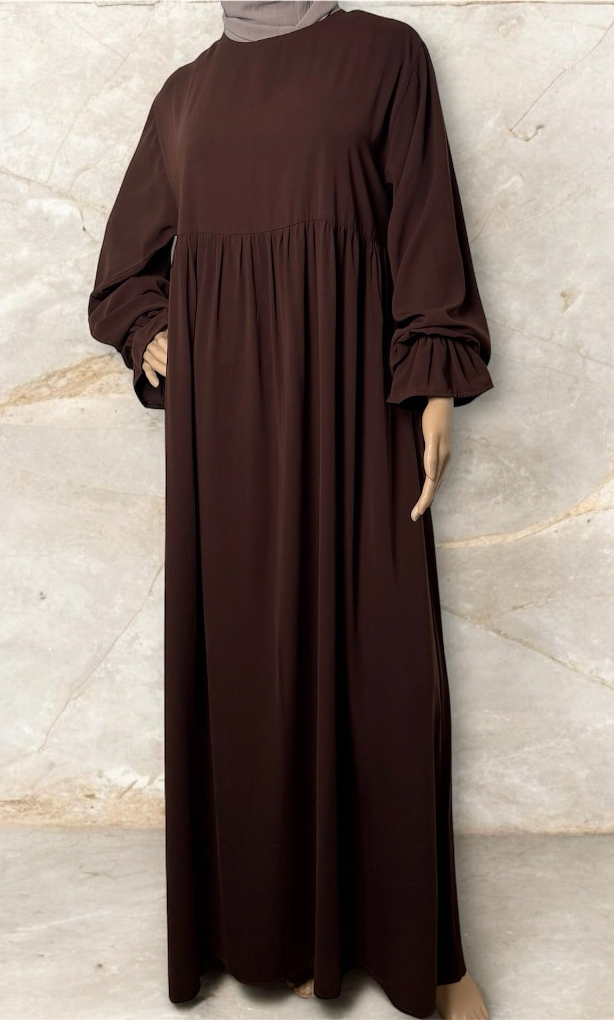 Brown Empire Dress - Egyptian Silk
